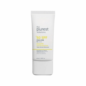 The Purest Solutions Invisible UV Protection (Daily Intensive Moisturizer SPF 50 ) - Hyaluronic Acid & Shea Butter for Daily Hydration - Sunscreen - Anti-Aging Care - All Skin Types (1.69 fl. oz)