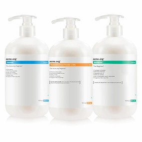 The Regimen Kit 16 oz. - Acne.org Complete 3 Step Acne Treatment Kit