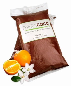 Therabath TheraCOCO Paraffin Wax Refills - Wax Beads - Relieve Arthritis Discomfort, Stiff Muscles & Dry Skin - with Coconut Oil - for Hands, Feet, Body - Hydrates - Made in USA, 6 lb. Orange Blossom