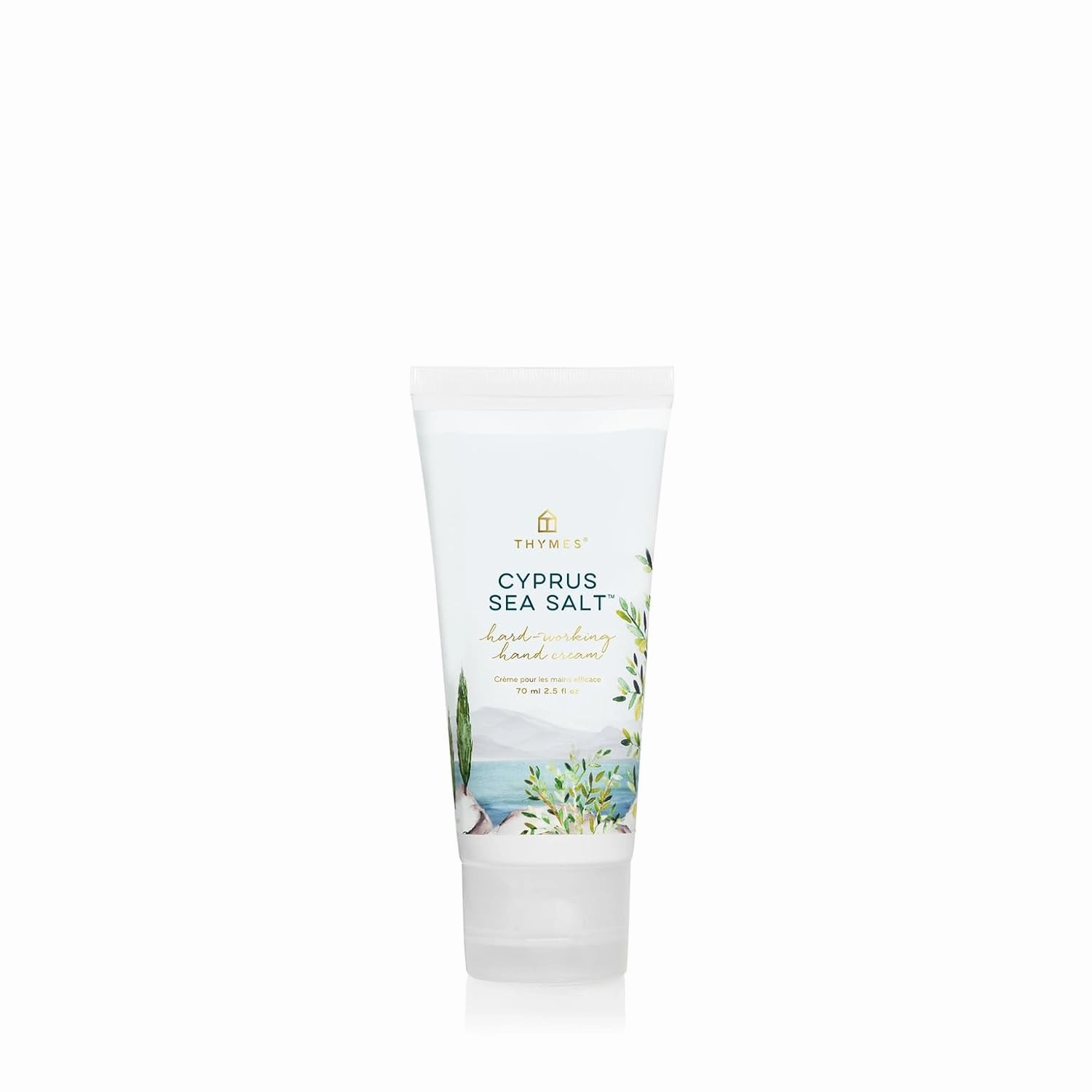 Thymes Hard-Working Hand Cream - Hand Moisturizer with Shea Butter,​​ Sunflower Seed Oil & Pro-vitamin B5 - Hand Cream for Women & Men - Hand Cream Travel Size - Skin Care (Cyprus Sea Salt, 2.5 fl oz)