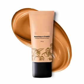 Tinted Moisturizer - Peaches N Cream - Honey Beige 03, 35g | Hydrating, Lightweight, Non-Oily with Natural Glowy Finish | Sheer Buildable Coverage for Daily Use | BB Cream For All Skin Types