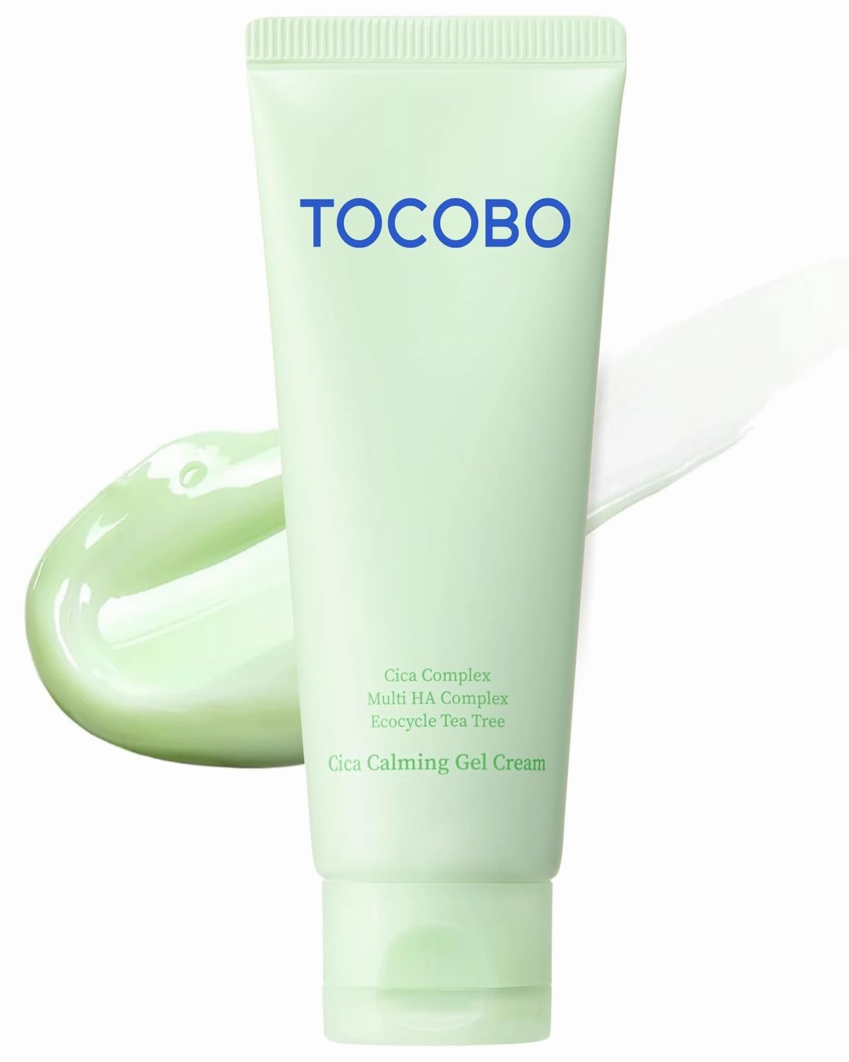 TOCOBO Cica Calming Gel Cream – Korean Vegan Soothing Moisturizer with Cica, Hyaluronic Acid & Tea Tree – Lightweight Non-Sticky Pudding Gel for Sensitive Skin, 24-Hour Hydration Barrier, 2.37 oz.