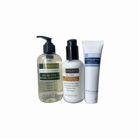 Trader Js Nourish Facial cleanser and moisturizer set - 1 of each iteam; cleanser, microdermabrasion scrub and moisturizer