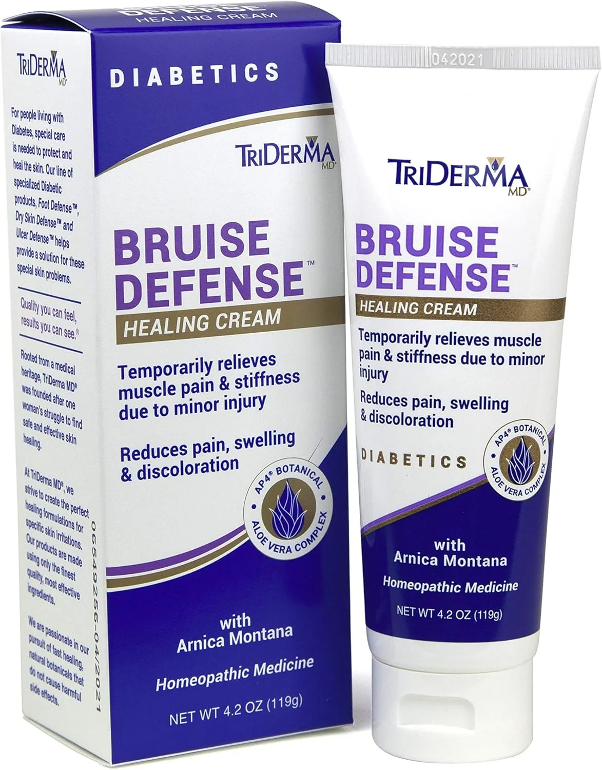 TriDerma Bruise Defense Healing Cream for Those Who Bruise Easily, Rids Discoloration and Bruising with Arnica, AP4 Aloe Vera and MSM, 4.2 oz