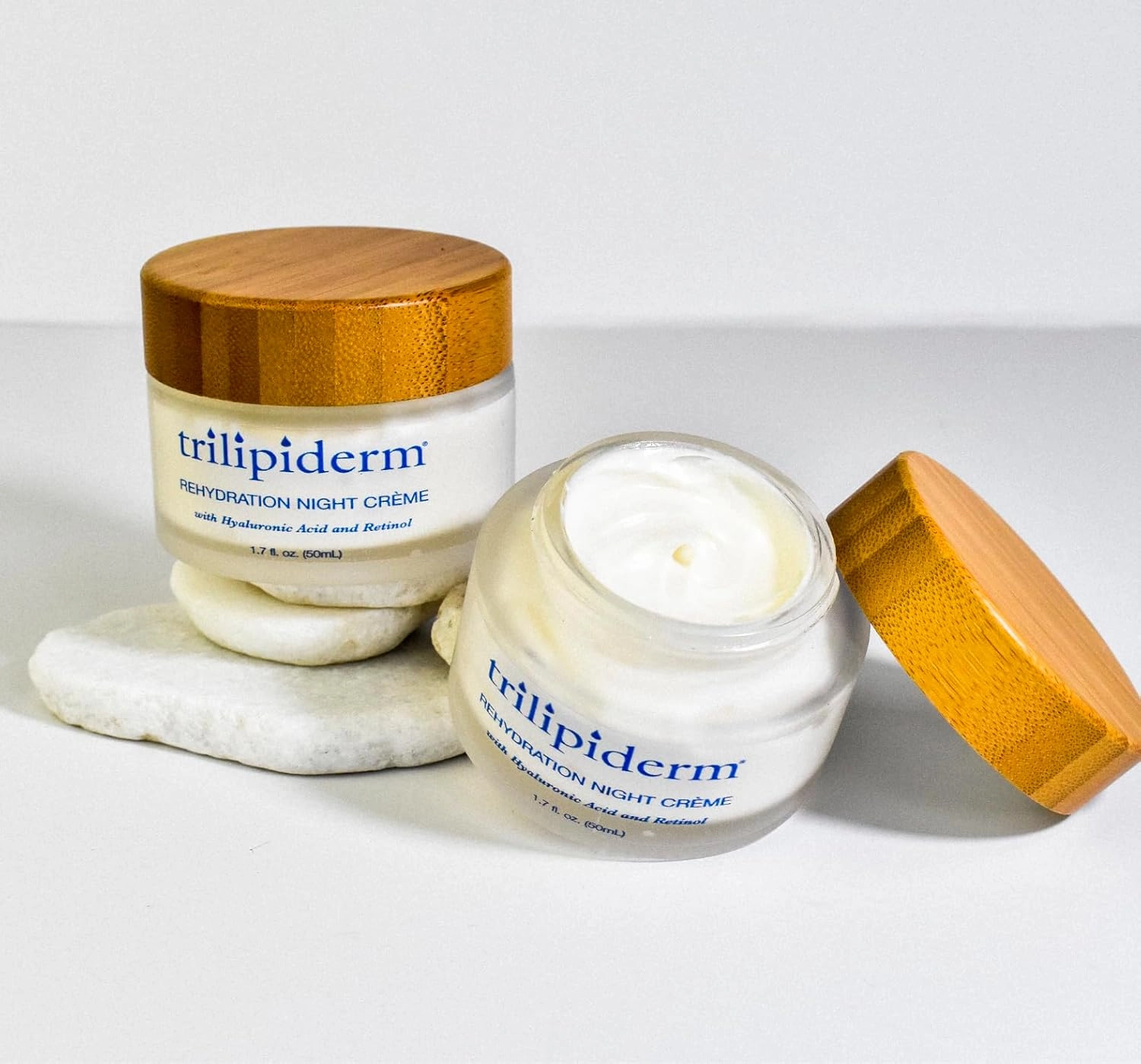 Trilipiderm Rehydration Night Crème W/Hyaluronic Acid, Vitamins A, C, E & Medyssinnian Lipid, Anti Aging Facial Night Cream Moisturizer for Face & Neck, Anti Wrinkle Cream for Men & Women, 1.7 Fl Oz