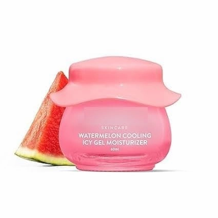 Tubees Watermelon Cooling Icy Gel Moisturizer | Instantly Cools Skin, Hyaluronic & Niacinamide | Controls Excess Oil, Boosts Radianc | Refreshes & Soothes Skin, Non-sticky & Non-greasy | 60g