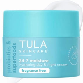 TULA Skin Care 24-7 Hydrating Day & Night Cream - Nourishing Moisturizer for Face, Maintain Skin Balance & Improve Skin Smoothness, Contains Watermelon & Apple Extract