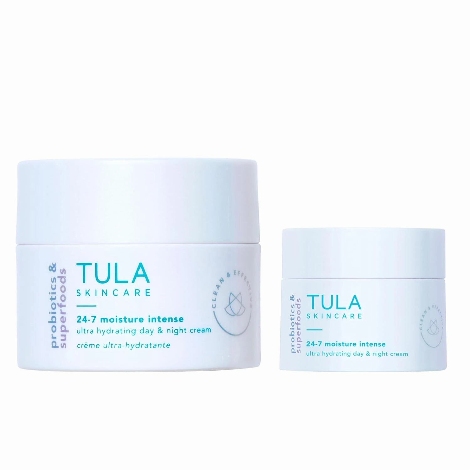 TULA Skin Care 24-7 Moisture Intense Ultra Hydrating Day & Night Cream - Travel Duo, Ultra Nourishing Moisturizer for Face, Soothe Skin, Maintain Skin Balance