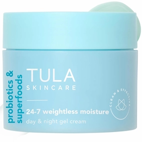 TULA Skin Care 24-7 Weightless Moisture Hydrating Day & Night Cream - Anti-Aging Lightweight Gel Cream Moisturizer for Face, Contains Watermelon & Blueberry Extract