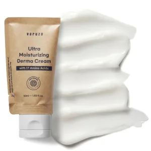 Ultra Moisturizing Derma Facial Cream – Oil Free Deep Hydrating Face Moisturizer – Vegan, EWG Verified Product Korea Skin Care with Hyaluronic Acid, Amino Acids, Non-Sticky Unscented Lotion