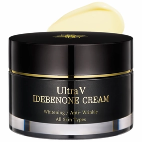 Ultra V Idebenone Face Cream – Anti Aging and Firming Moisturizer – Peptides, Adenosine, Niacinamide – Antioxidant, Healthy Glow Skin - 1.69 fl.oz