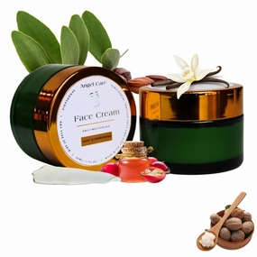 Unscented All Natural Hydrating Face Cream | Organic & Vegan Face Moisturizer for Sensitive Skin | Deep Hydration - Ideal for Dry Skin
