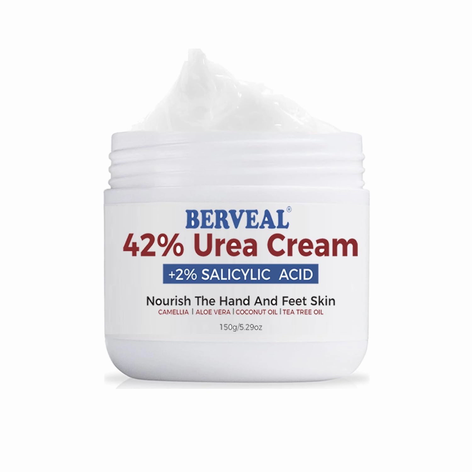 Urea Cream with 2% Salicylic Acid Foot Cream for Dry Cracked Heels, Heel Care Cream 5.29 Oz (Pack of 1)