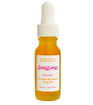 USDA Organic Certified Turmeric   Lemon Face Oil | Glowing   Nourishing Facial Oil for Women   Men with Organic Rosehip Oil   Jojoba Oil | 0.5oz