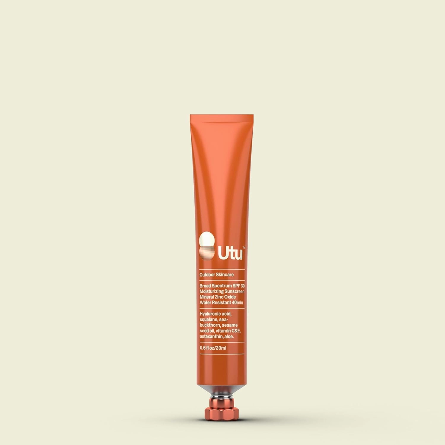 UTU - SPF30 Daily Moisturizer Mineral Sunscreen | Hyaluronic Acid, Squalane, Vitamin C E | Clean, Reef Safe, Cruelty Free, Broad Spectrum (20 mL | 0.6 fl oz)