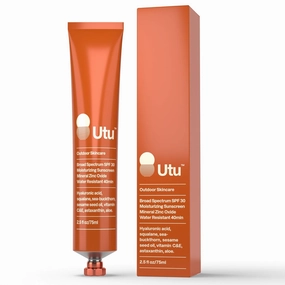 UTU - SPF30 Daily Moisturizer Mineral Sunscreen | Hyaluronic Acid, Squalane, Vitamin C E | Clean, Reef Safe, Cruelty Free, Broad Spectrum (75 mL | 2.5 fl oz)