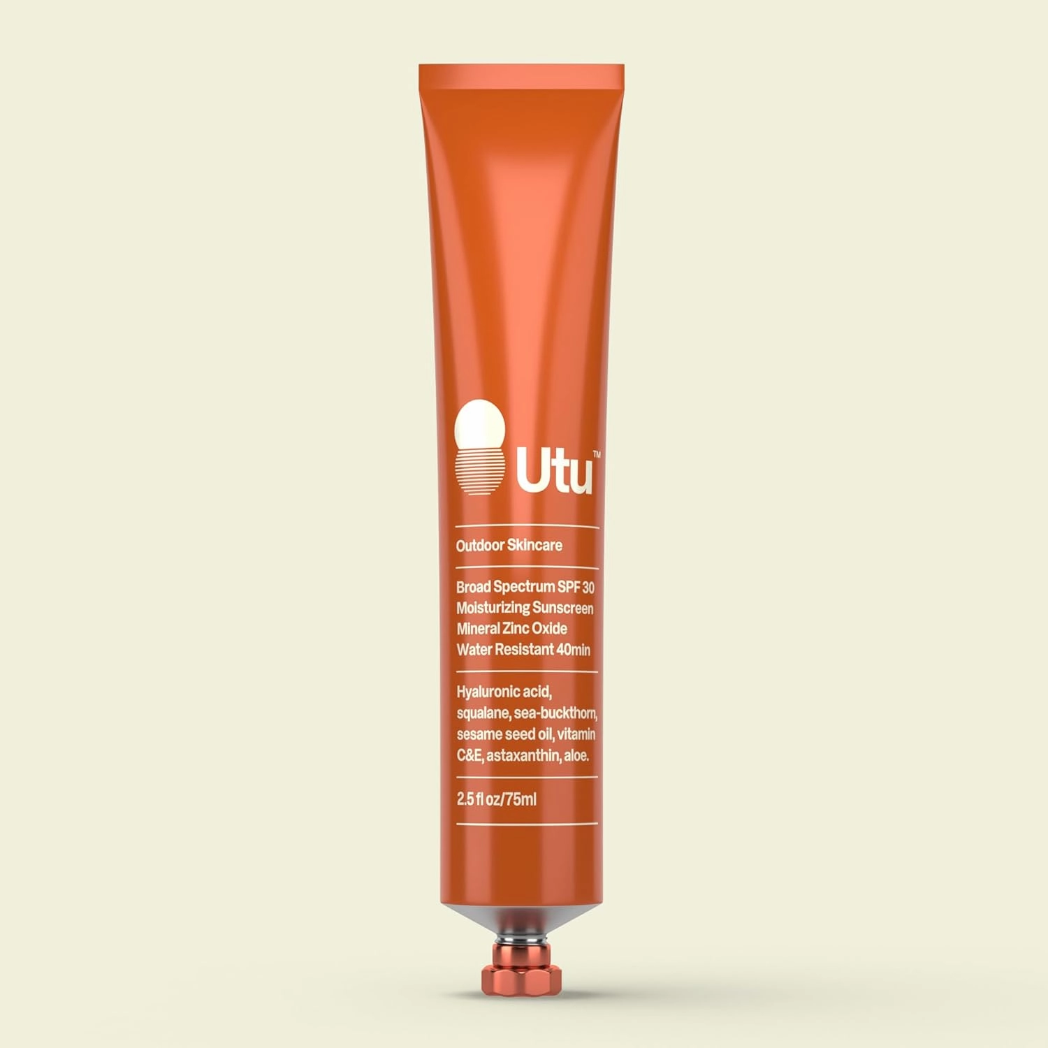 UTU - SPF30 Daily Moisturizer Mineral Sunscreen | Hyaluronic Acid, Squalane, Vitamin C E | Clean, Reef Safe, Cruelty Free, Broad Spectrum (75 mL | 2.5 fl oz)
