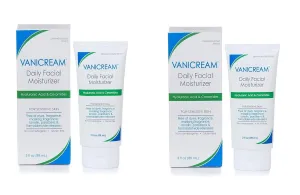 Vanicream Daily Facial Moisturizer With Ceramides and Hyaluronic Acid - Formulated Without Common Irritants for Those with Sensitive Skin, 3 fl oz (Pack of 2)