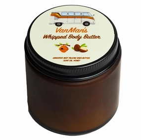 Vanman's - Whipped Tallow - Body Butter with No Essential Oils - Body Moisturizer with Grass-Fed/Finished Beef Tallow for Skin - Organic Shea Butter, Cold Pressed Olive Oil and Raw Honey - 4 oz
