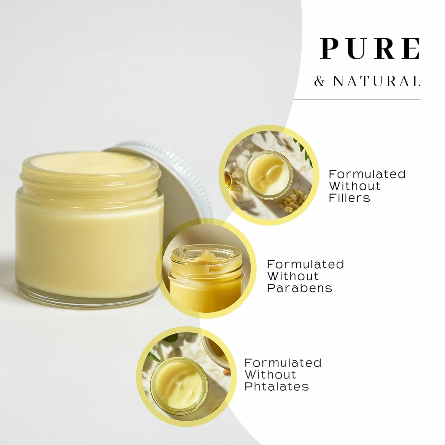 Vanman's Tallow and Honey Balm With No Added Scent - Beef Tallow Face Moisturizer with Grass-Fed/Finished Beef Tallow for Skin, Organic Raw Honey and Beeswax, Cold Pressed Olive Oil - 2 oz