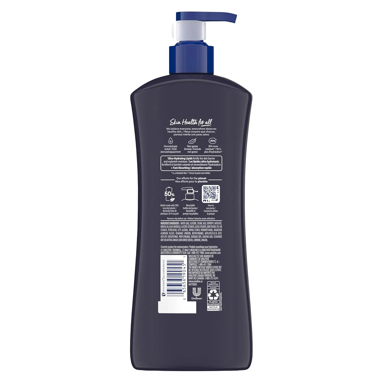 Vaseline Men's Healing Moisture Hand & Body Lotion For Dry or Cracked Skin Fast Absorbing Non-Greasy Lotion for Men 20.3 oz, Pack of 3