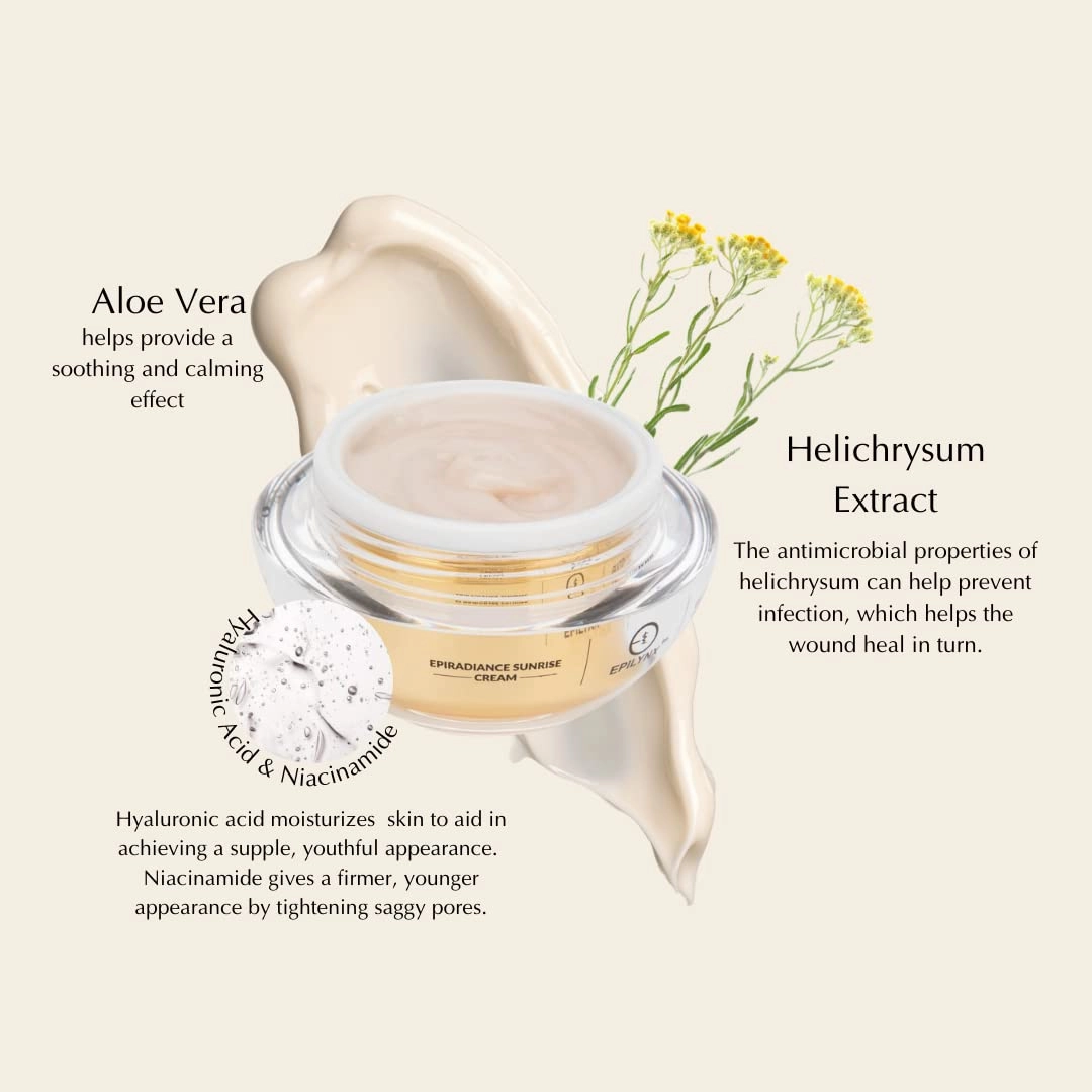 Vegan Allergen Free for Sensitive Skin EpiRadiance Sunrise Morning Face Moisturizer - Anti Aging Firming and Glowing Formula - Niacinamide and Hyaluronic Acid by Dr. Liia