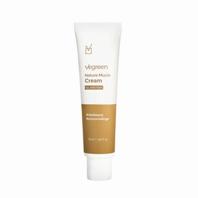 VEGREEN Nature Skin Mucin Hydrating Moisturizer Face Cream for Dark Spots | Phyto Mucin-Enriched Vegan Facial Moisturizer for Dry Skin & All Skin Types Korean Beauty Snail Mucin Alternative 1.7 fl oz