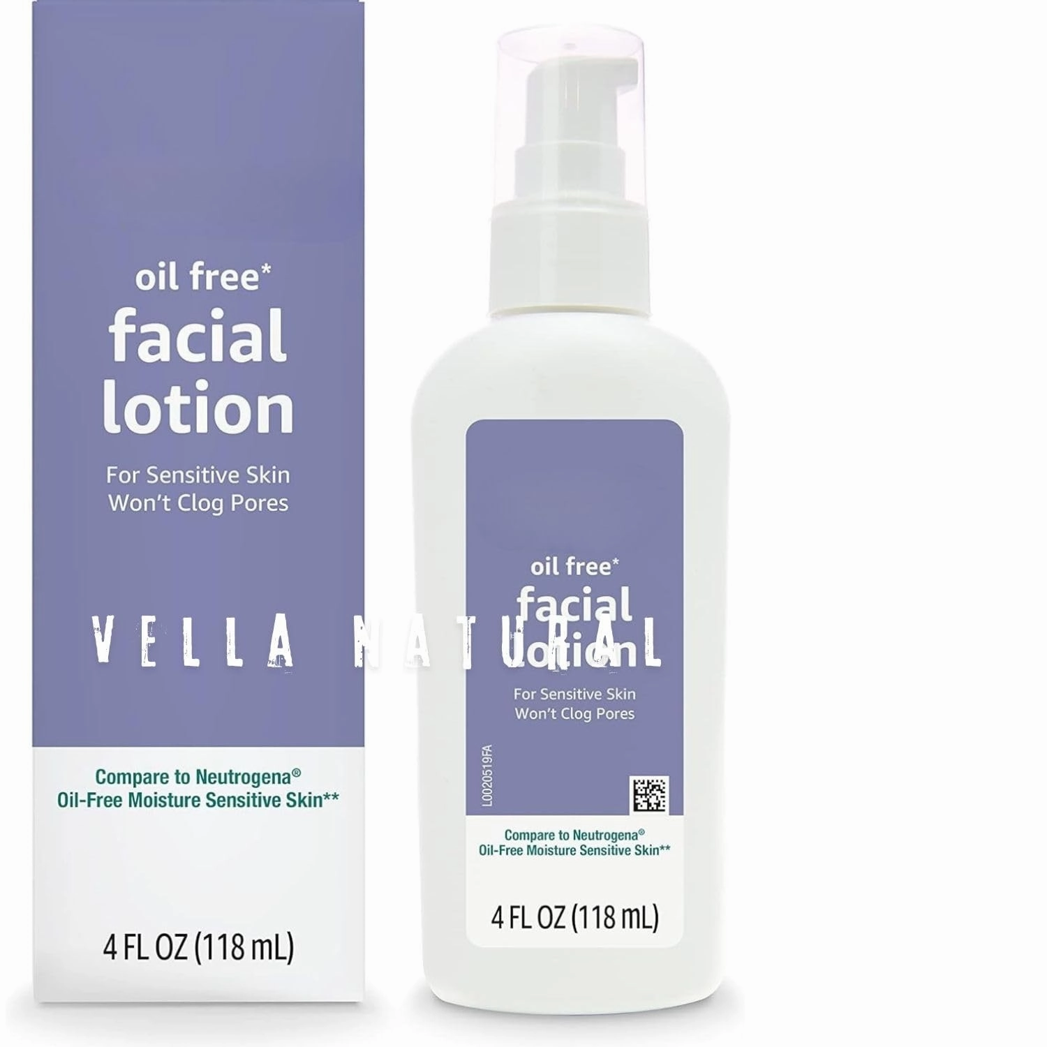 Vellanatural Oil-free Facial Moisturizer for Sensitive Skin, Fragrance Free 118ml