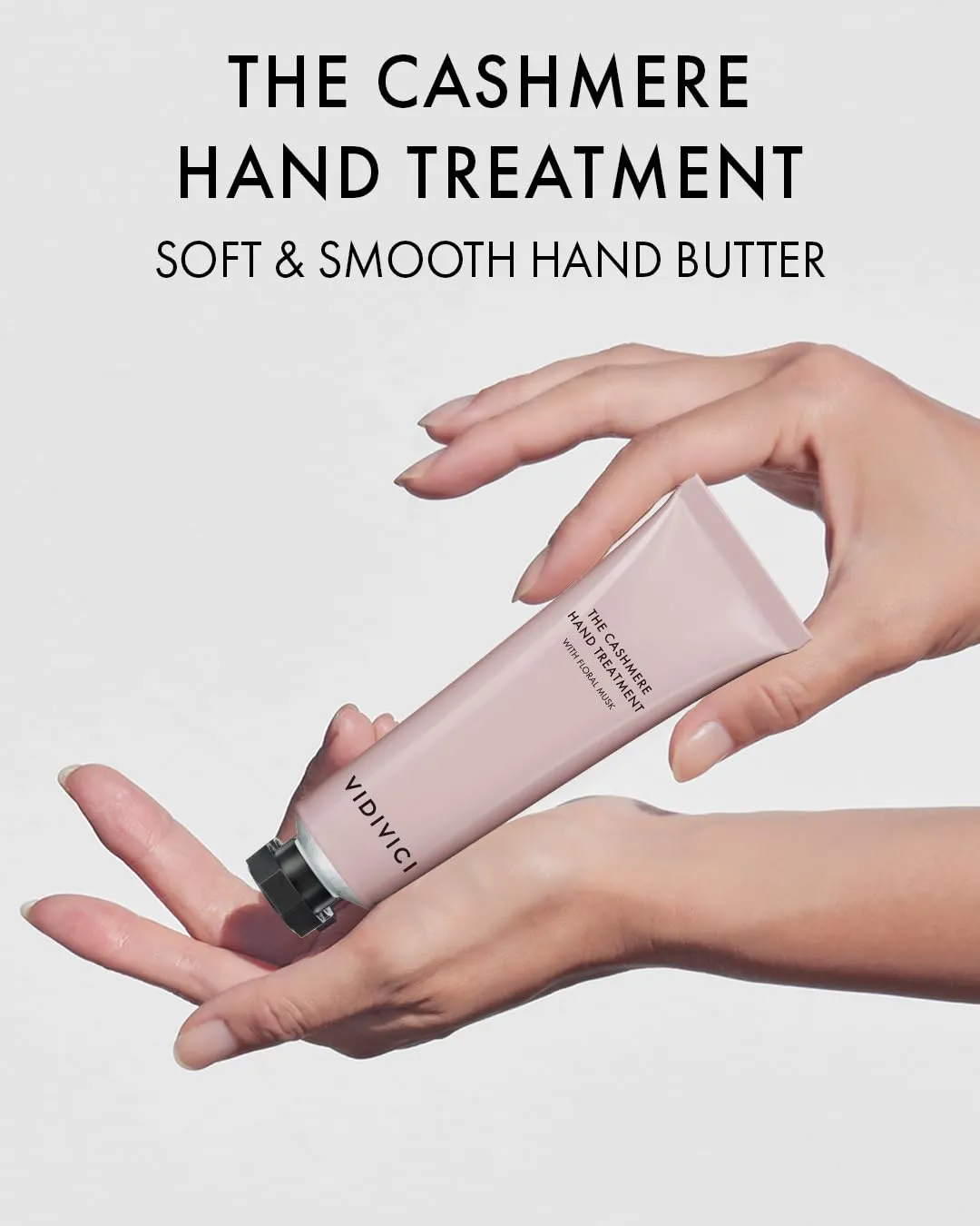 VIDIVICI The Cashmere Hand Cream with Shea Butter – Floral Musk Scented Moisturizer for Dry & Cracked Hands – Repairs Skin Barrier – Soft Silky Texture – 1.69oz