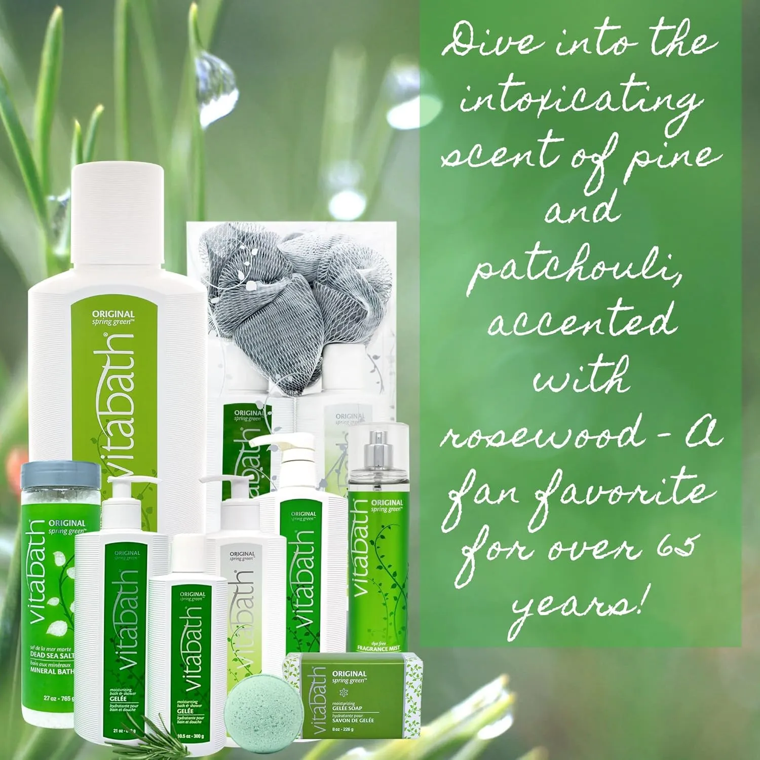 Vitabath Original Spring Green Moisturizing Body Lotion Replenishing Botanicals, Aloe & Shea Butter Deeply Hydrate Dry Skin Revive For Women & Men - Cruelty-Free, Paraben-Free - 20 oz