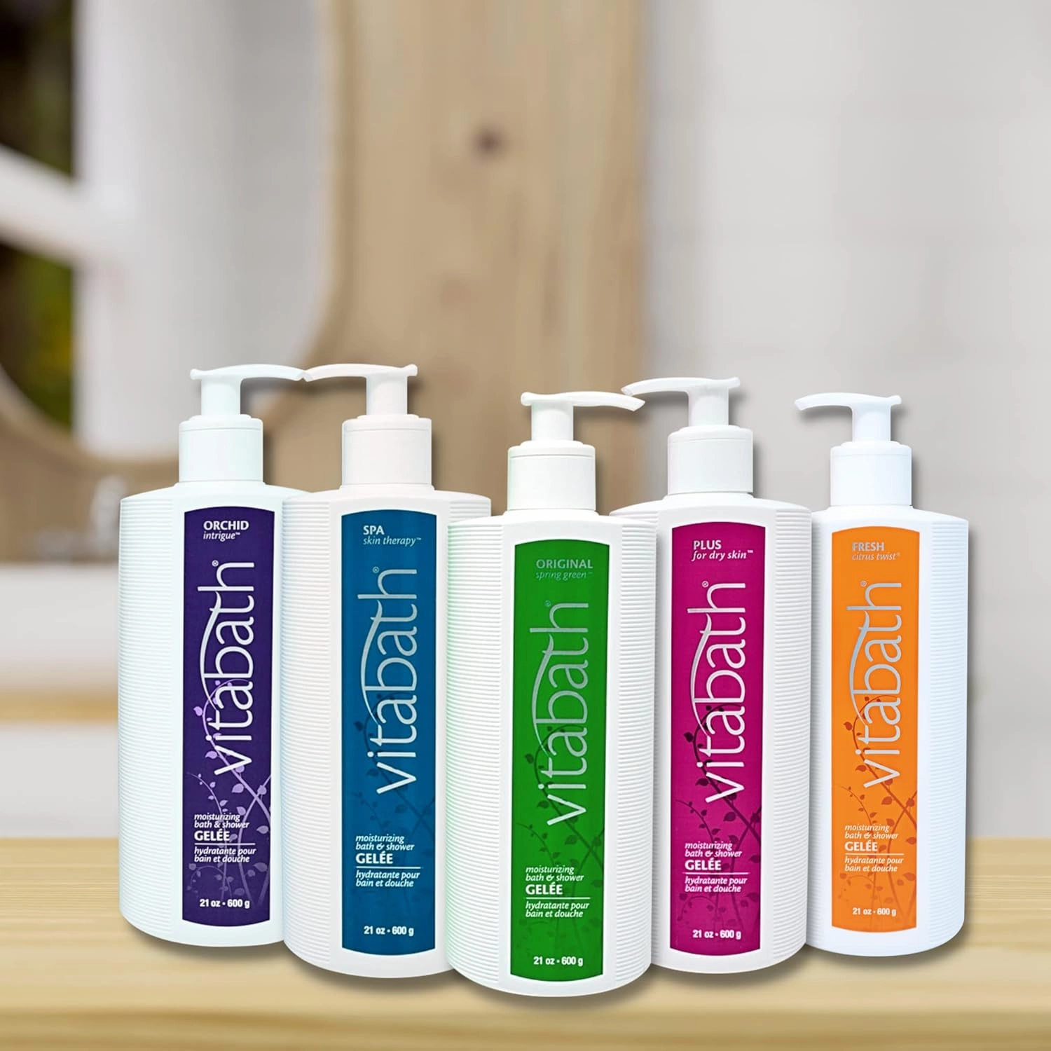 Vitabath Plus For Dry Skin Moisturizing Bath & Shower Gel Wash Replenishing Oils Deeply Hydrate & Soothe Dryness, Body Cleanser, Skin Restore & Foaming Gelee Bath - 21 oz