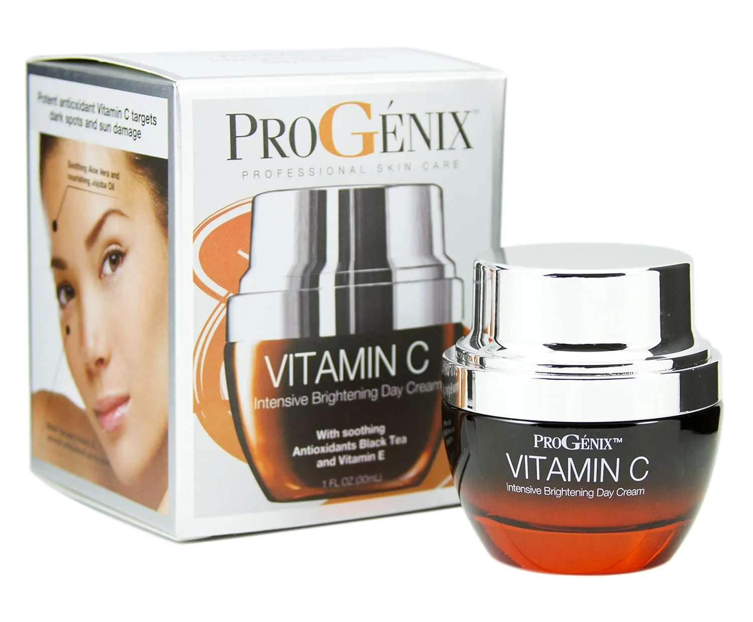 Vitamin C Face Cream Moisturizer Skin Care Facial Lotion, Potent Vitamin C Gel Cream For Face Targets Dry Skin, Age Spots, Wrinkles, Hyperpigmentation, & Sun Damaged Skin, 1 Oz
