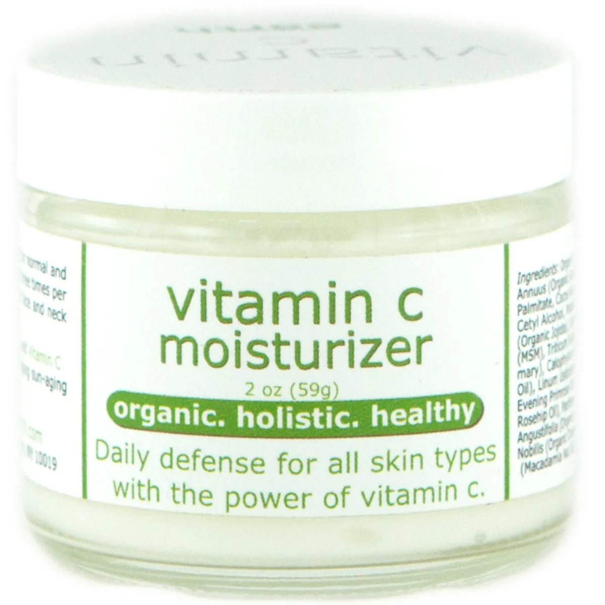 Vitamin C Moisturizer - Organic Anti-Aging Cream for Face, Eyes and Neck, 2 oz