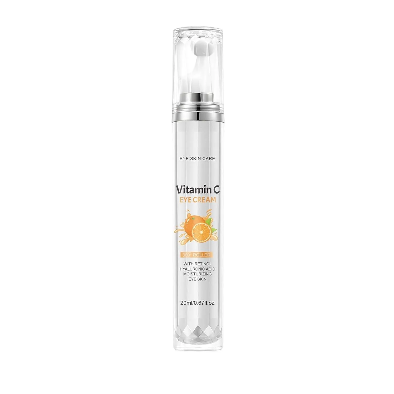 Vitamin C Under Eye Cream, Retinol Eye Cream Roller Ball For Dark Circles, Bags Under Eyes, Repair Cream Anti Aging Moisturizer, Retinol, Firm Smooth Firming Eyes (2)