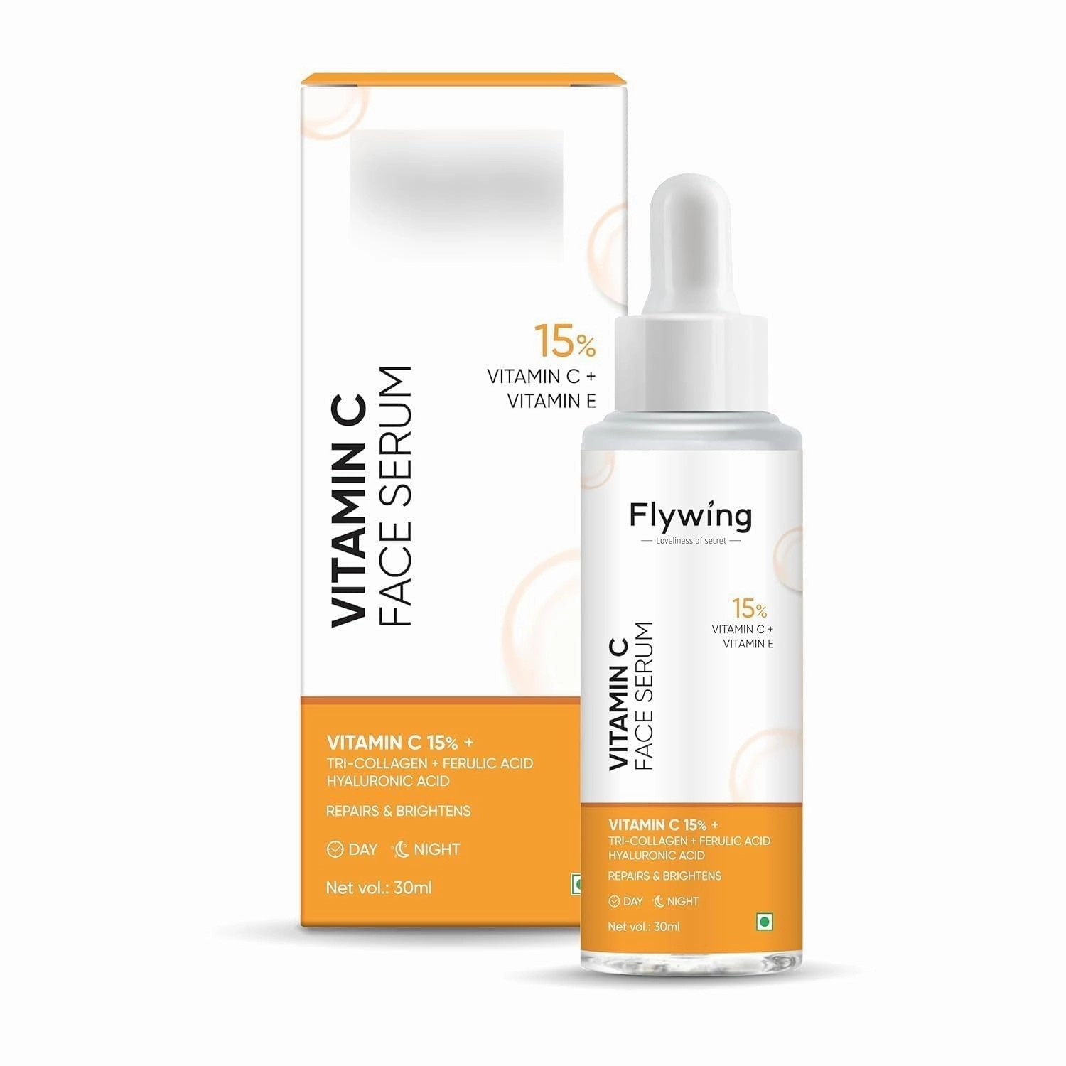 Vitamin C   E Face Serum For Glowing Skin | Vitamin C Serum with Blueberry Fruit Extract & Hyaluronic Acid | Fades Dark Spots | For All Skin Types - 30 ml (1 Fl Oz)