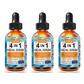 Vitamin C Serum for Face with Hyaluronic Acid - Anti Aging Facial Serum with Niacinamide & Vitamin E | Hydrating Facial Moisturizer for Wrinkles | 1 Fl Oz (3PCS)