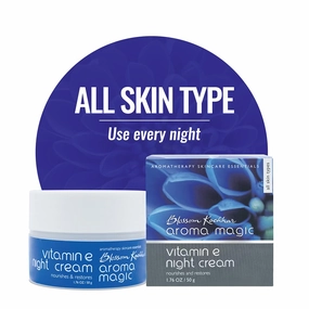 Vitamin E Night Face Cream | Anti Aging Facial Moisturizer | Overnight Nourishing & Restorative Cream | for Healthy & Radiant Glow | 7.05 Oz (200g)