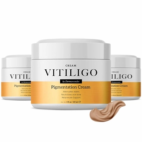 Vitiligo Dermawonder - Pigmentation Cream for Sun Damage, Reduce Stain & Neutralize Skin Tone, Deep Repair, Wrinkle Cream for Face - 4fl Oz/ 119 ml - Pack of 3