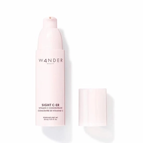 Wander Beauty Sight C-er Vitamin C Concentrate - 20% Vitamin C Cream to Plump, Brighten, & Hydrate Face - Brightening Moisturizer with Vitamin E, Kakadu Plum, Niacinamide, & Hyaluronic Acid - 1.01 oz