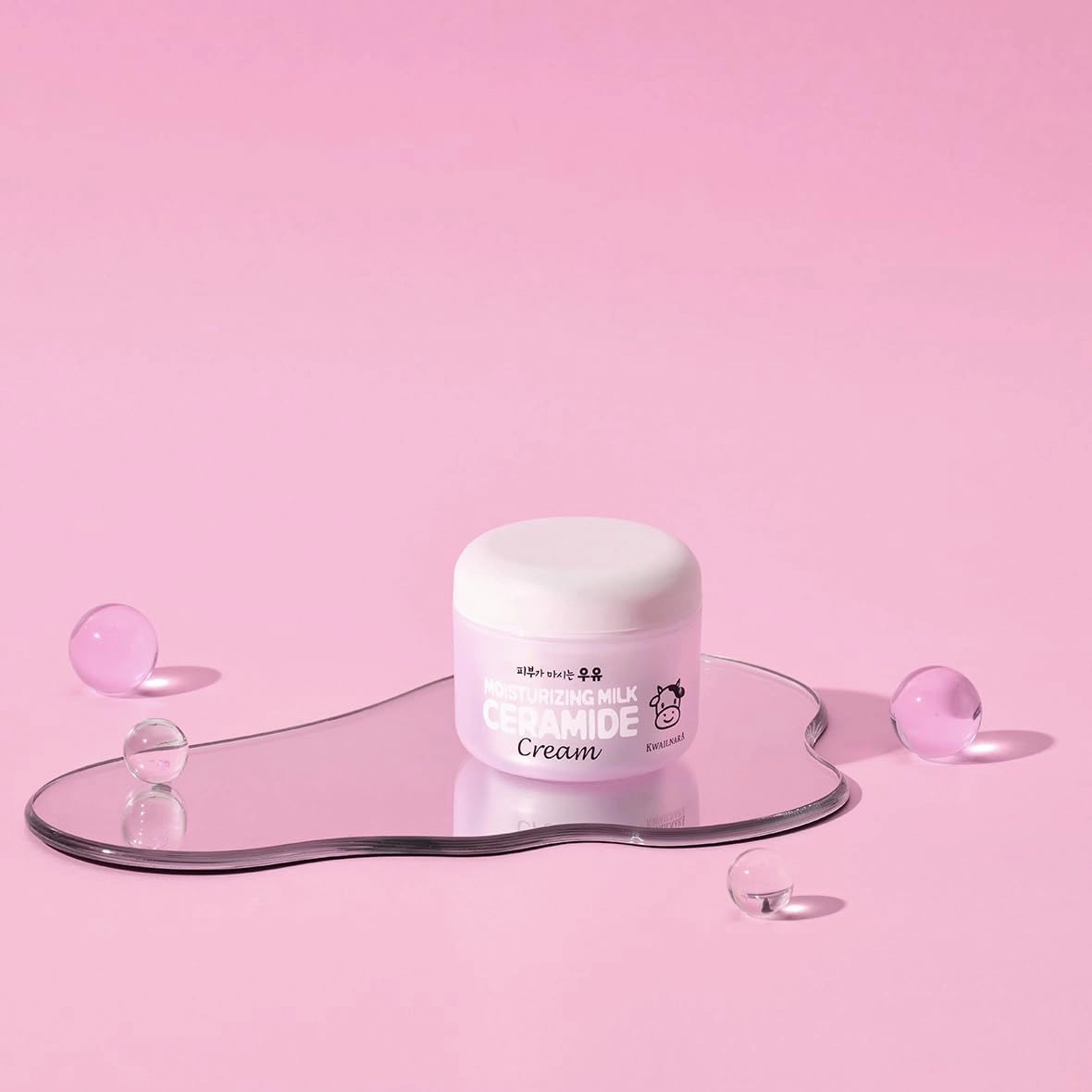 WELCOS Kwailnara Moisturizing Milk Ceramide Cream | Long Lasting Hydrating, Soothing, Nourishing w/Milk Protein Extract, Royal Jelly, Ceramide | Korean Skin Care | 100ml / 3.38 Fl. oz