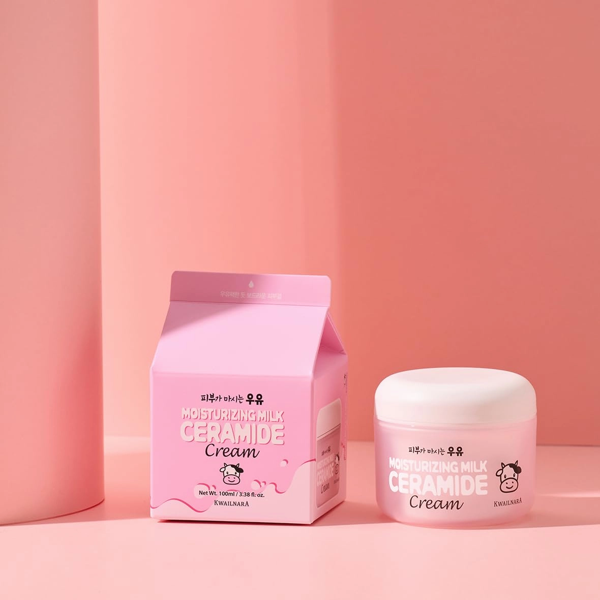 WELCOS Kwailnara Moisturizing Milk Ceramide Cream | Long Lasting Hydrating, Soothing, Nourishing w/Milk Protein Extract, Royal Jelly, Ceramide | Korean Skin Care | 100ml / 3.38 Fl. oz