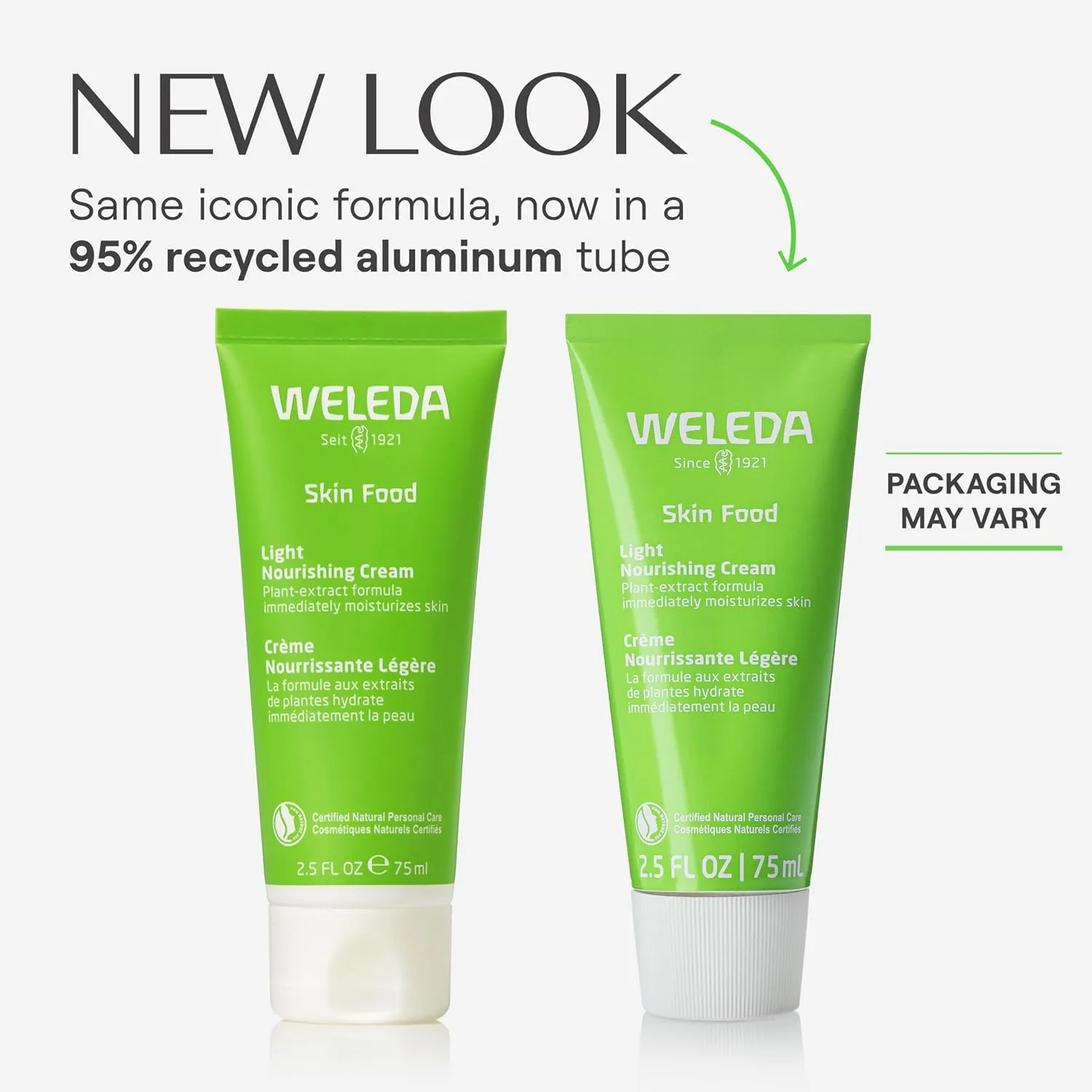 Weleda Skin Food Light Nourishing Body Cream 2.5 Fluid Ounce, Plant Rich Hydrating Moisturizer with Chamomile, Calendula and Pansy