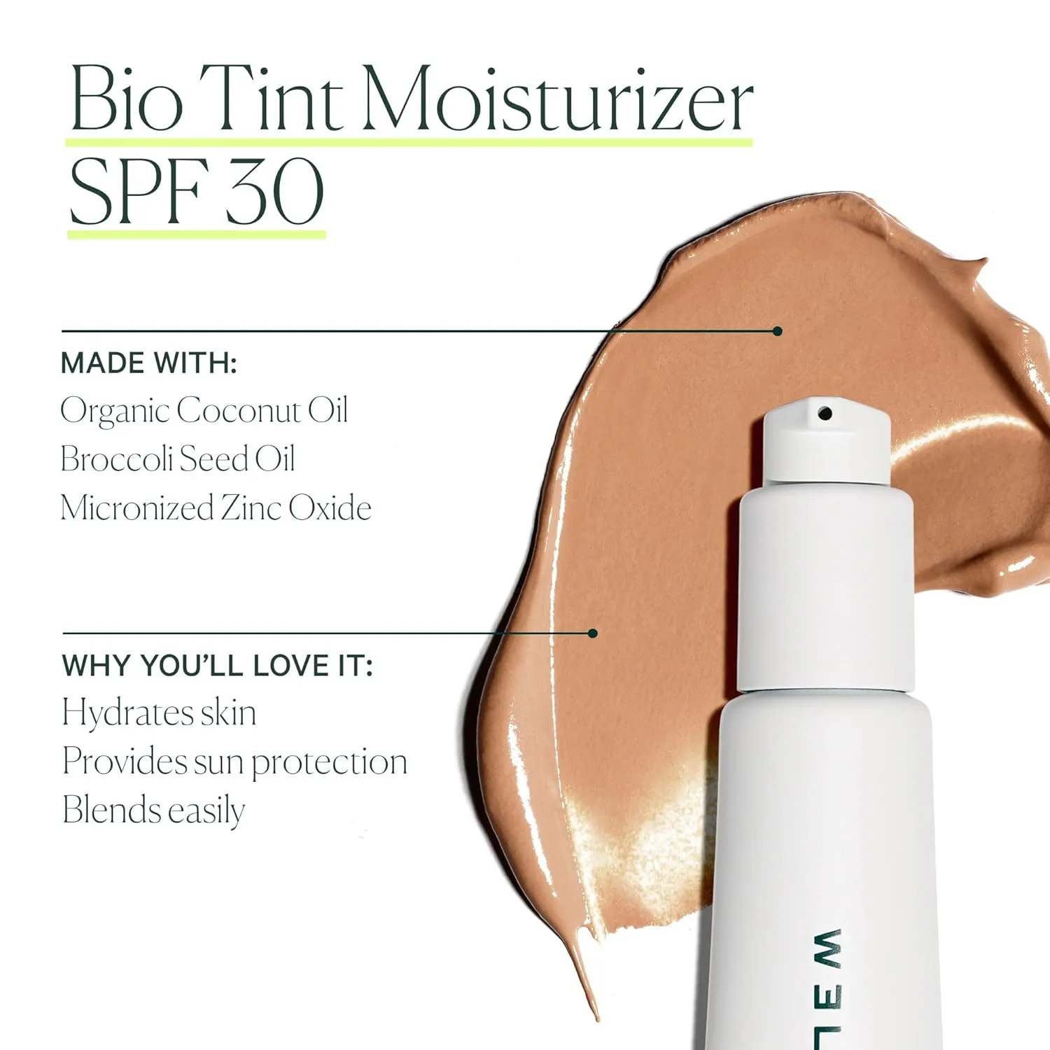 Well People Bio Tint SPF 30 Tinted Moisturizer, Skin-perfecting Moisturizer, Smoothes Imperfections & Moisturizes Skin, Vegan & Cruelty-free, 4W