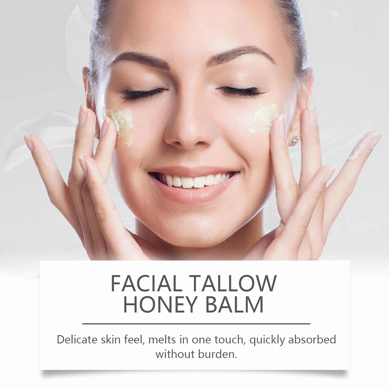 Whipped Beef Tallow and Honey Balm, Evil Whipped Tallow Honey Balm, Grass Fed Grass Finished Organic Face Cream (2Pcs)