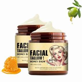 Whipped Beef Tallow and Honey Balm, Grass Fed Grass Finished Face Cream, Body Cream (2)