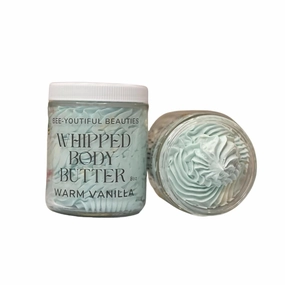 Whipped Shea   Beeswax Body Butter | Hydrating Moisturizer with Shea Butter, Mango Butter Cocoa Butter, & Beeswax for Nourishing Body Care - 8oz - Warm Vanilla