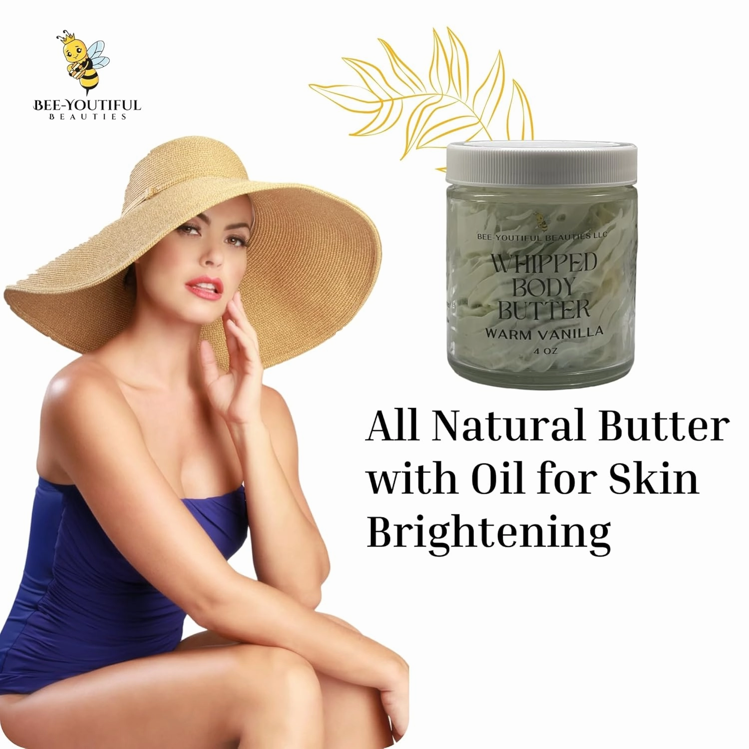Whipped Shea   Beeswax Body Butter | Hydrating Moisturizer with Shea Butter, Mango Butter Cocoa Butter, & Beeswax for Nourishing Body Care - 8oz - Warm Vanilla