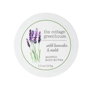 Wild Lavender & Violet Body Butter, 5.5 oz., Shea Butter, Aloe, Honey & Avocado Oil, Body Lotion for Women, Hydrating & Smooth Body Moisturizer