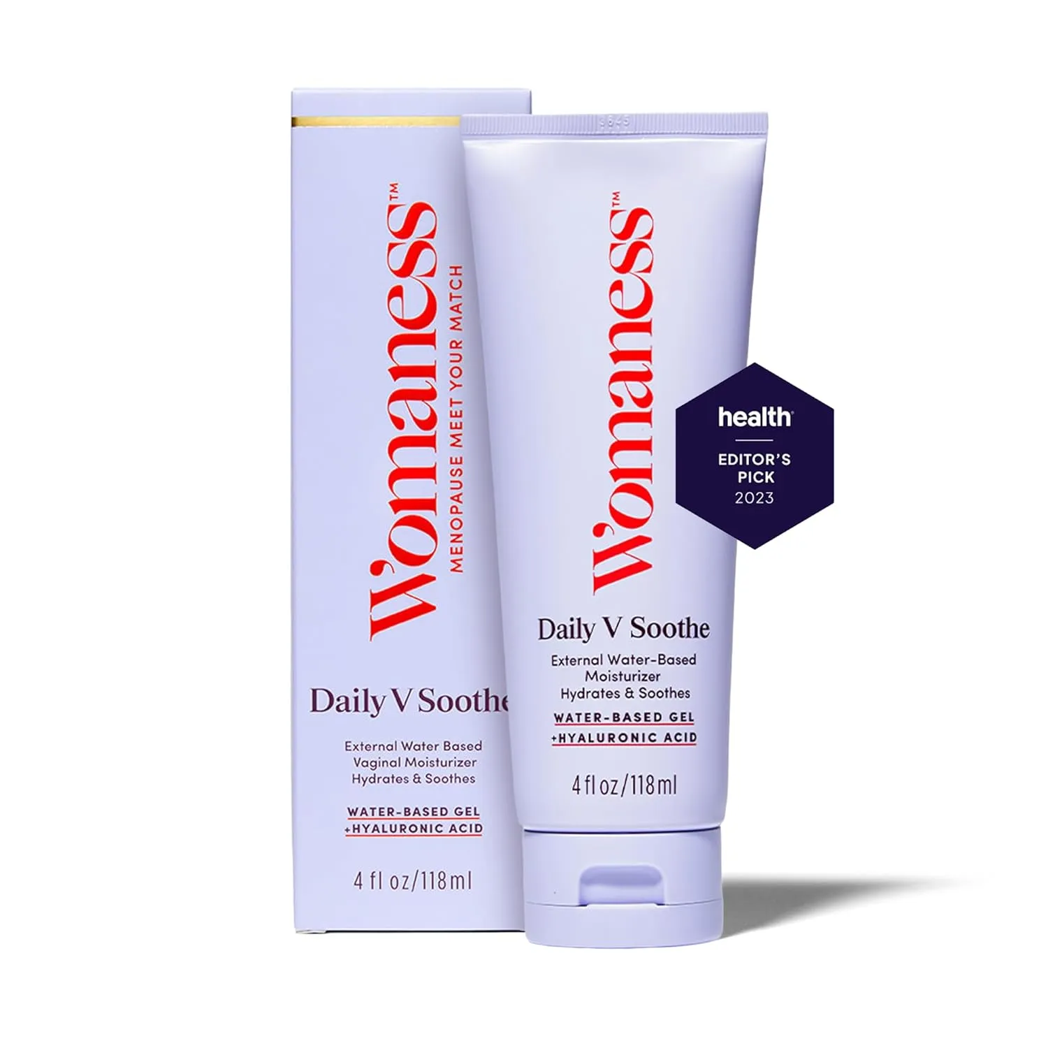 Womaness Daily V Soothe External Gel Hydrator - Hyaluronic Acid Moisturizer for Everyday Dryness - Silicone Free, Non-Irritating - Estrogen & Hormone Free (4oz)