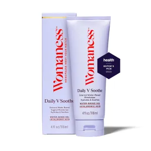 Womaness Daily V Soothe External Gel Hydrator - Hyaluronic Acid Moisturizer for Everyday Dryness - Silicone Free, Non-Irritating - Estrogen & Hormone Free (4oz)